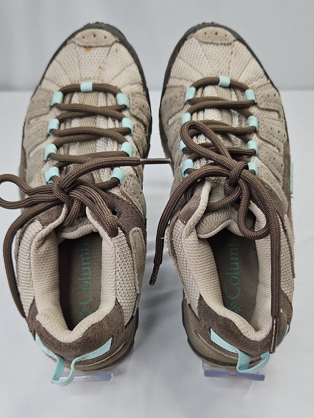 Columbia Pima Women's Brown and Mint Green Athletic Hiking Shoes Size 6
